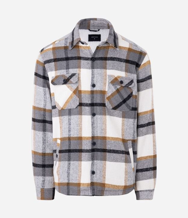 Campera en Franela de Cuadros con Sherpa 4