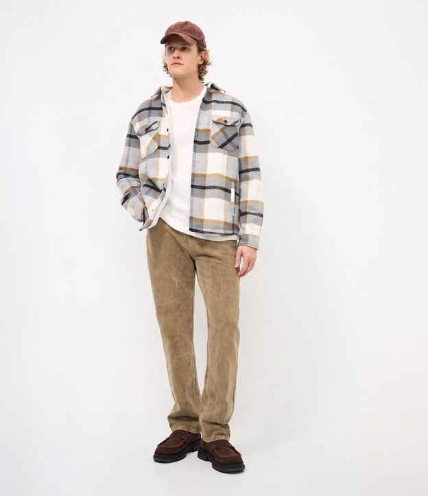 Campera en Franela de Cuadros con Sherpa 2