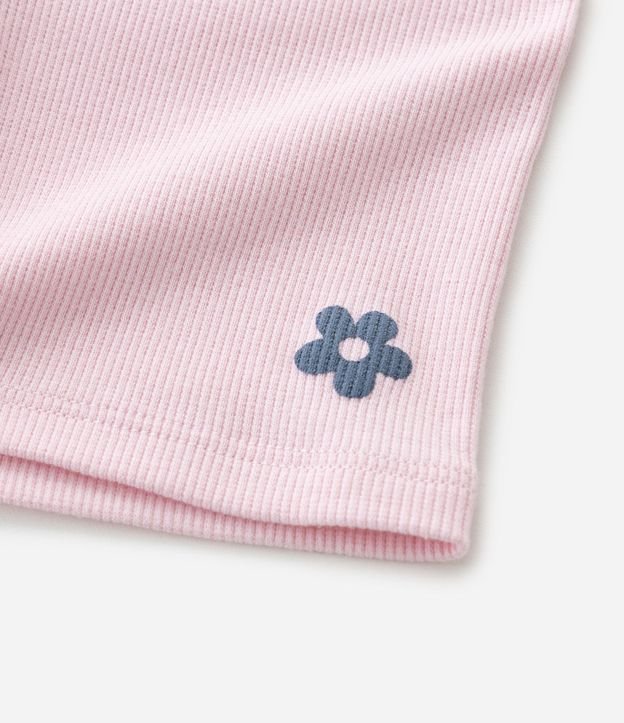 Bermuda Infantil en Rib Ciclista con Silk Floral - Talle 1 A 6 años 6