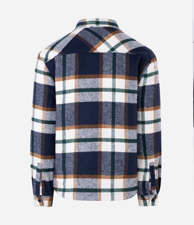Campera en Franela de Cuadros con Forro Sherpa 5