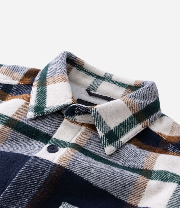 Campera en Franela de Cuadros con Forro Sherpa 8