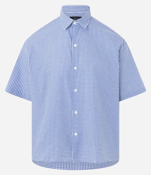 Camisa Regular en Algodón con Estampa de Cuadros 7