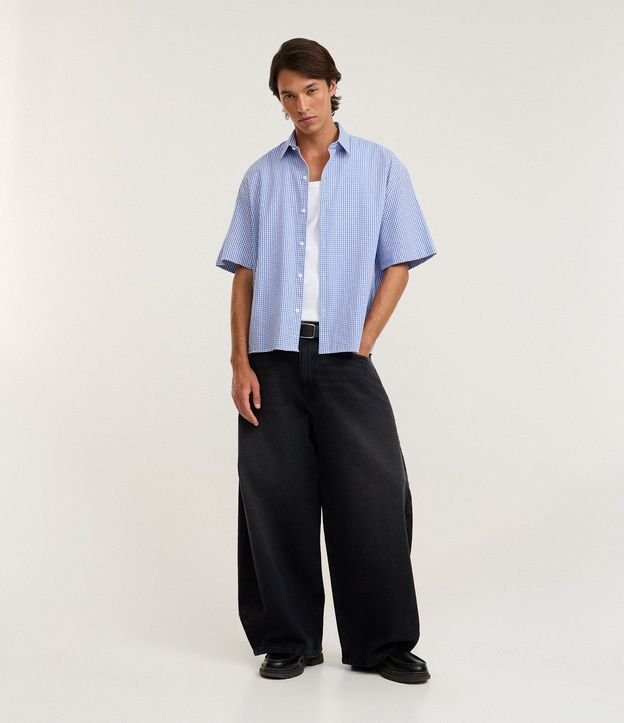 Camisa Regular en Algodón con Estampa de Cuadros 2