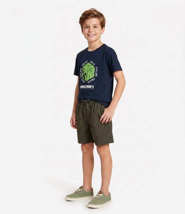 Remera Infantil Minecraft con Estampado Creeper – Talle 5 a 14 años 2