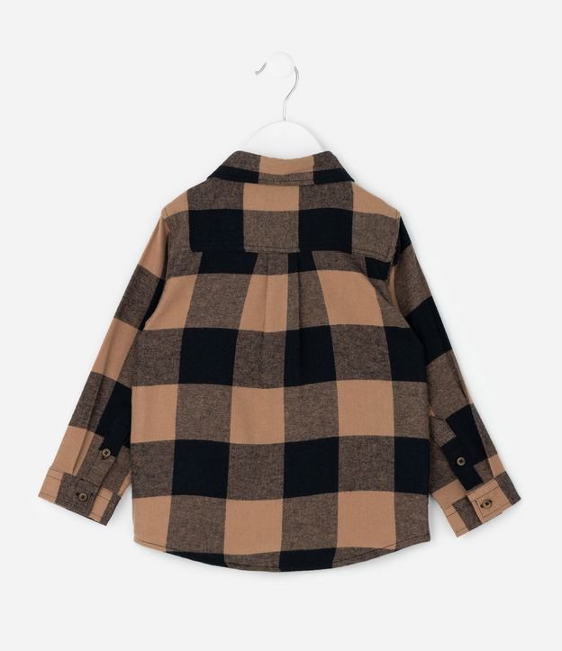 Camisa Infantil de Cuadros Manga Larga en Franela – Talle 1 a 6 años 3