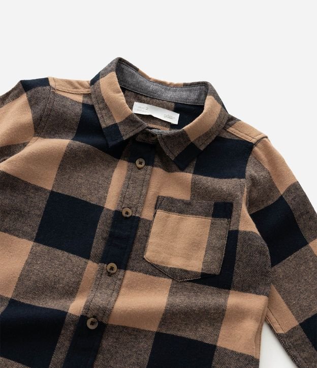 Camisa Infantil de Cuadros Manga Larga en Franela – Talle 1 a 6 años 6