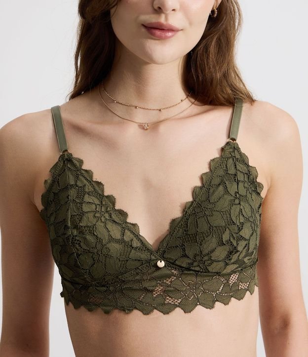 Soutien Top en Encaje con Copa Desmontable y Textura Floral 3