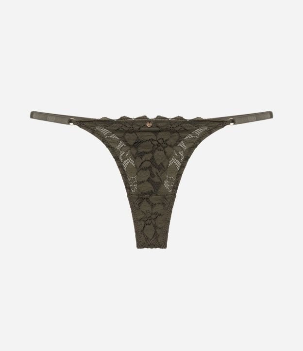 Bombacha Colaless Hilo en Encaje con Textura Floral 6