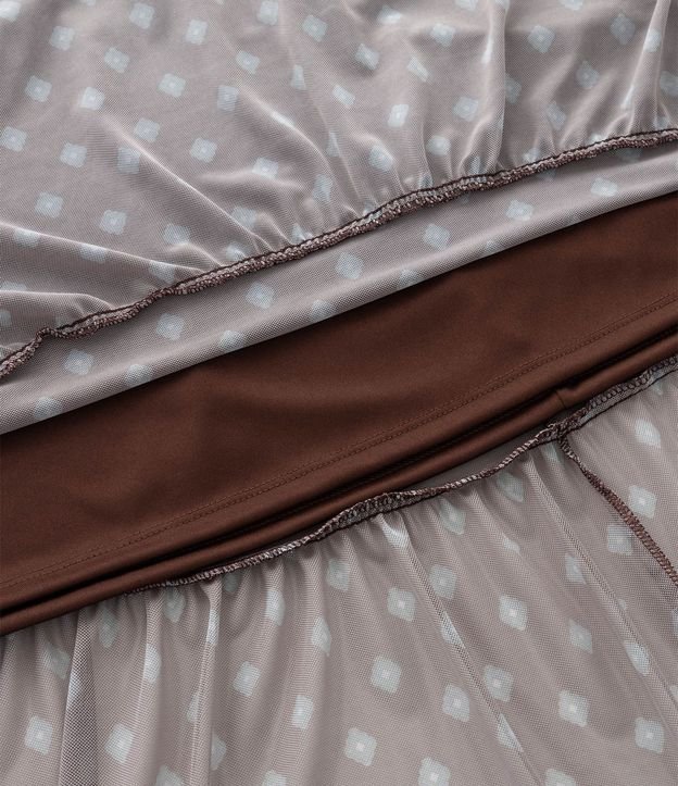 Falda Midi en Tule con Volados y Estampa de Corbata Curve & Plus Size 9