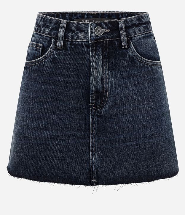 Minifalda Jeans con Ruedo a hilo