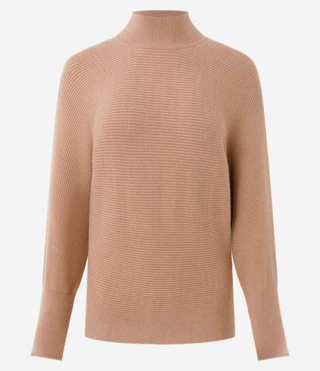 Blusa Regular en Punto con Cuello Alto 5