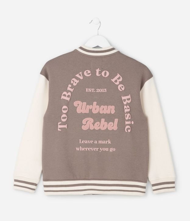 Campera Bomber Infantil con Bordados Lettering – Talle 5 a 14 años 2