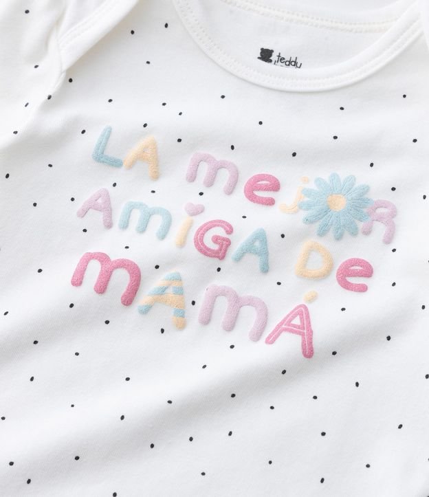 Body Infantil de Lunares con Lettering La Mejor Amiga de Mamá -Talle RN a 18 Meses 7