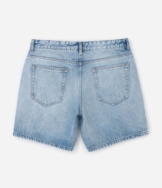 Bermuda Denim/Jeans Liso Reta Loose First Denim 6