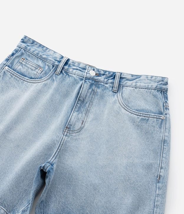 Bermuda Denim/Jeans Liso Reta Loose First Denim 9