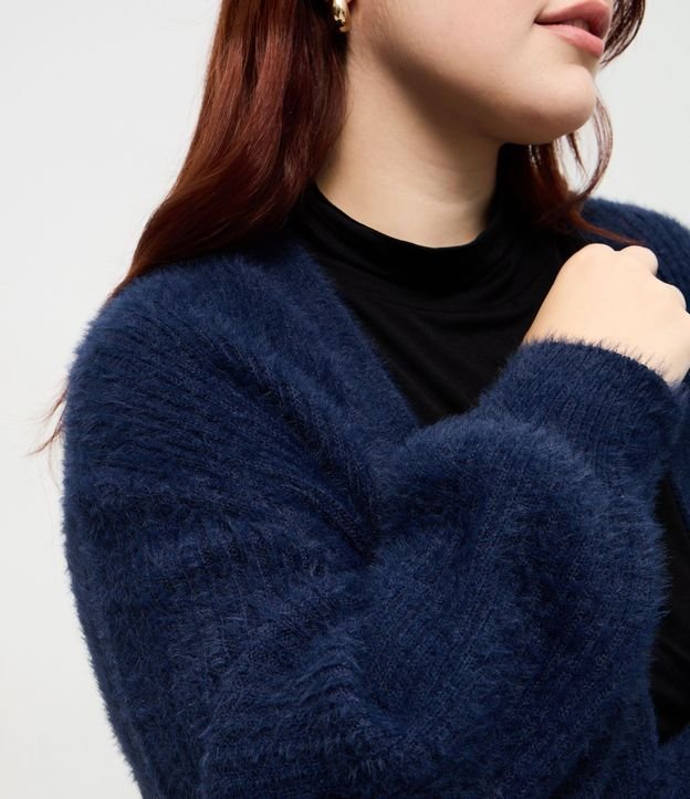 Cardigan Alargado en Punto Rectilíneo Curve & Plus Size 4