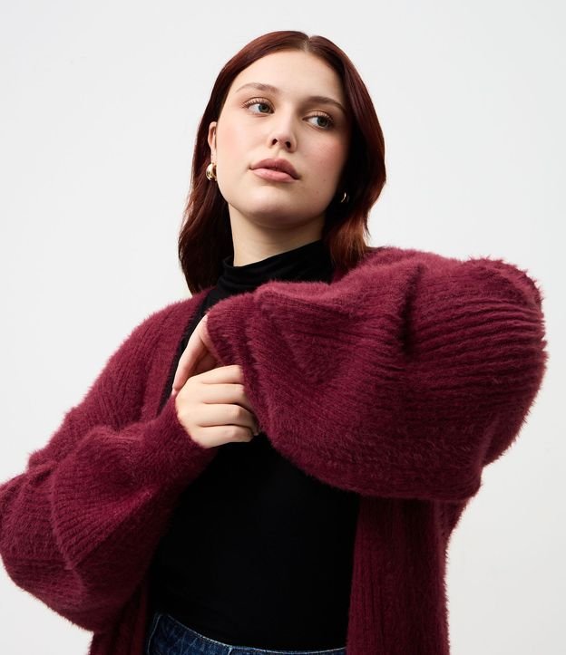 Cardigan Alargado en Punto Rectilíneo Curve & Plus Size 3