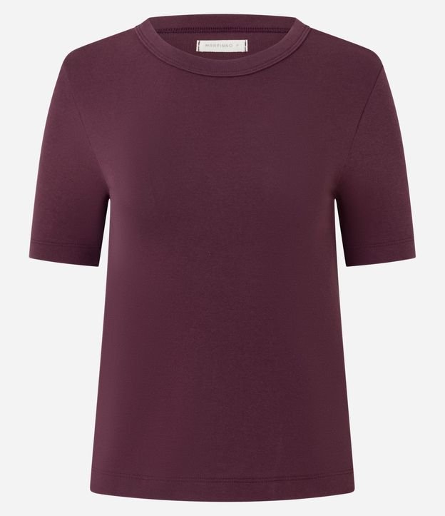 Blusa Básica Ajustada en Rib con Cuello Redondo 8