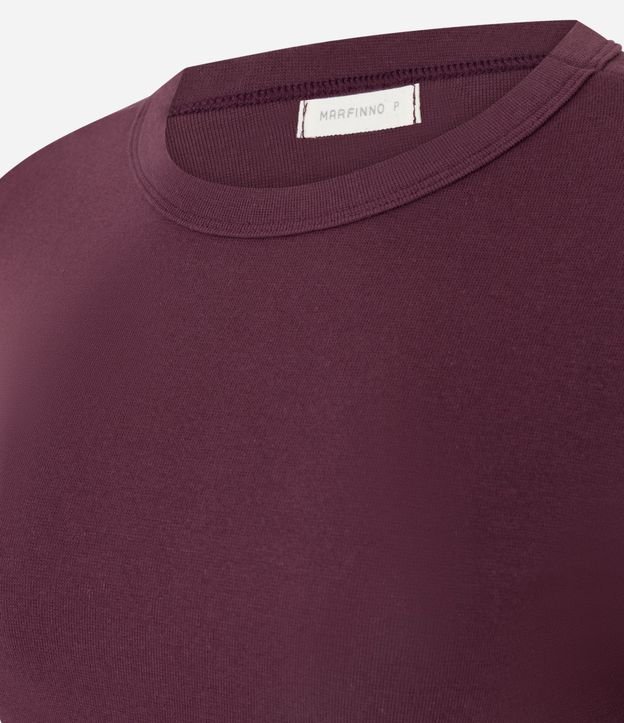 Blusa Básica Ajustada en Rib con Cuello Redondo 9