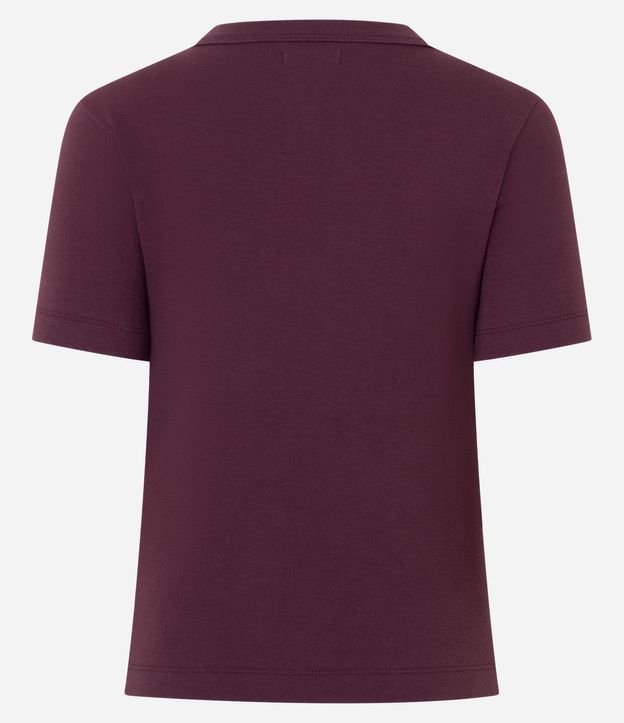 Blusa Básica Ajustada en Rib con Cuello Redondo 10