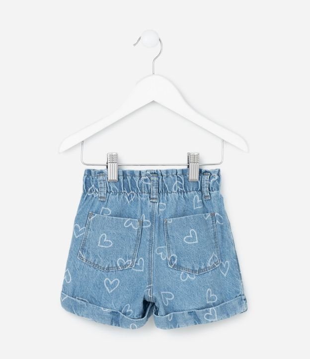 Short Infantil en Jeans con Estampa de Moñitas – Talle 1 a 5/6 años 3
