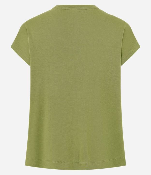 Remera Regular en Viscosa con Bordado Palmeras 7