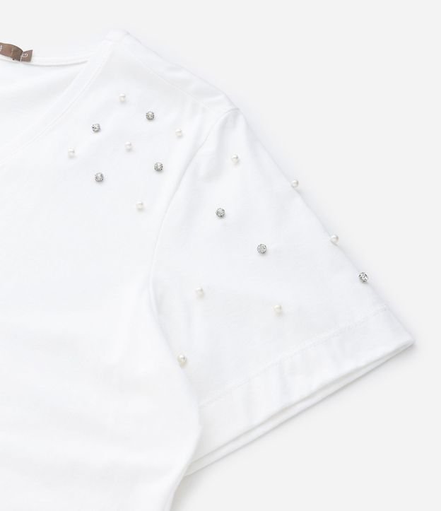 Blusa Regular en Algodón con Aplicación de Strass Curve & Plus Size 8