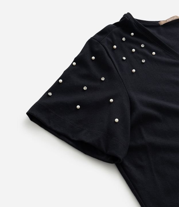 Blusa Regular en Algodón con Aplicación de Strass Curve & Plus Size 7