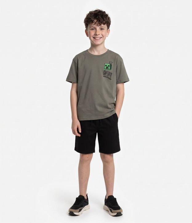 Remera Infantil Relaxed con Estampa Minecraft Frente y Espalda – Talle 5 a 14 años 1