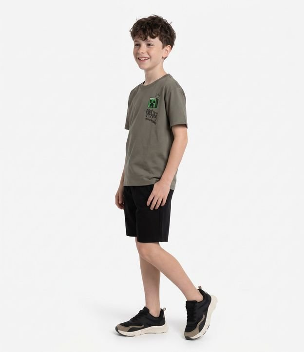 Remera Infantil Relaxed con Estampa Minecraft Frente y Espalda – Talle 5 a 14 años 2