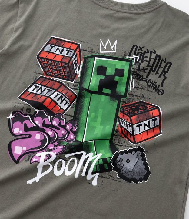 Remera Infantil Relaxed con Estampa Minecraft Frente y Espalda – Talle 5 a 14 años 2