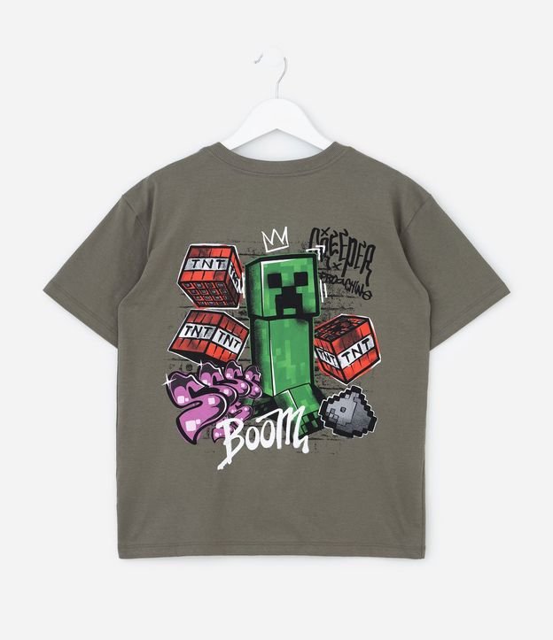 Remera Infantil Relaxed con Estampa Minecraft Frente y Espalda – Talle 5 a 14 años 3