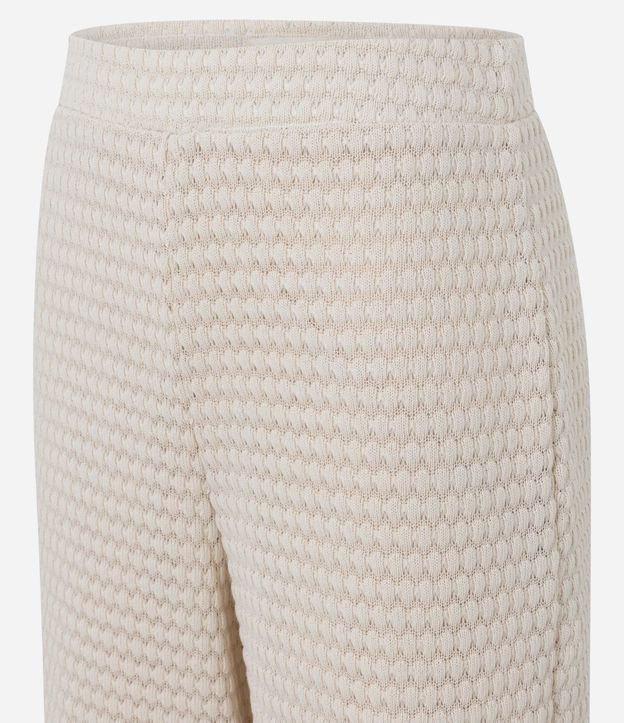 Pantalón Recto en Punto de Malla Texturizada con Punto Diferenciado 9