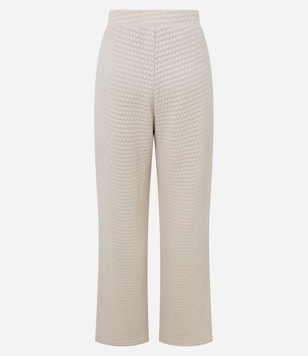 Pantalón Recto en Punto de Malla Texturizada con Punto Diferenciado 10