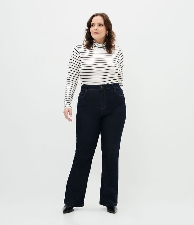 Blusa en Viscolycra con Cuello Alto Curve & Plus Size 2