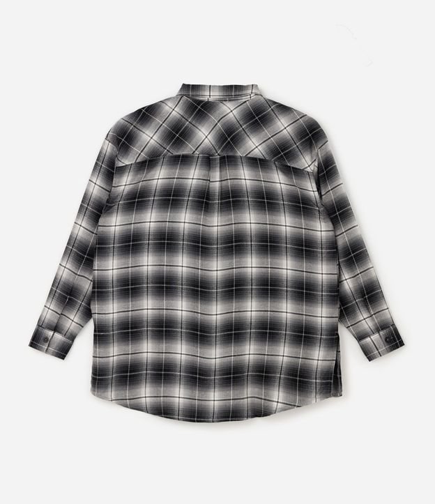 Camisa de Cuadros en Viscosa con Manga Larga Curve & Plus Size 5