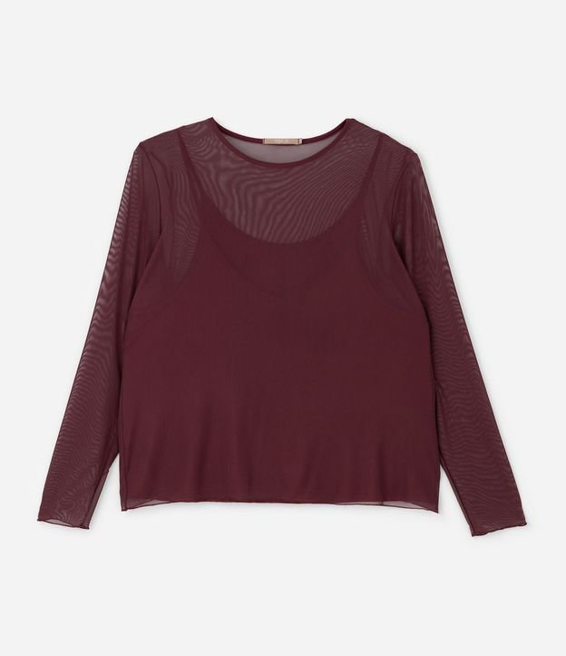 Blusa en Tule con Musculosa Curve y Plus Size 4