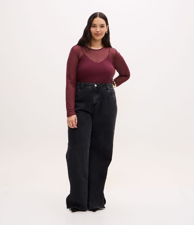 Blusa en Tule con Musculosa Curve y Plus Size 2