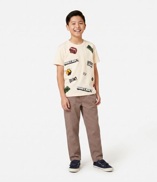 Remera Infantil en Piquet con Estampa de Minecraft – Talle 5 a 14 años