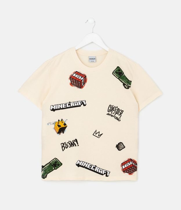 Remera Infantil en Piquet con Estampa de Minecraft – Talle 5 a 14 años 2