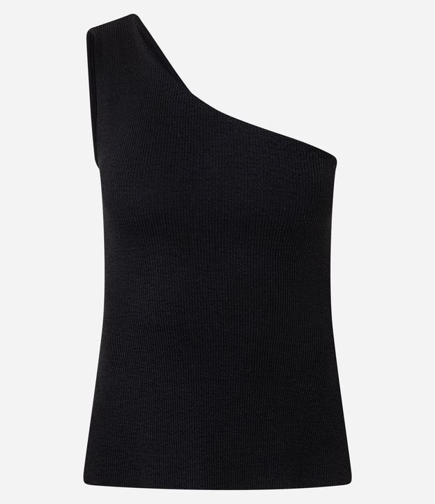 Blusa en Hombro Único con Textura 4