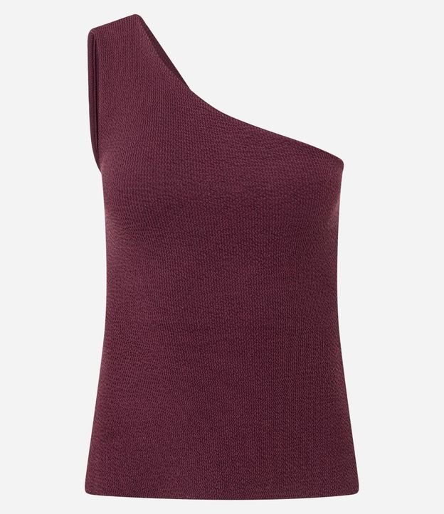 Blusa en Hombro Único con Textura 4