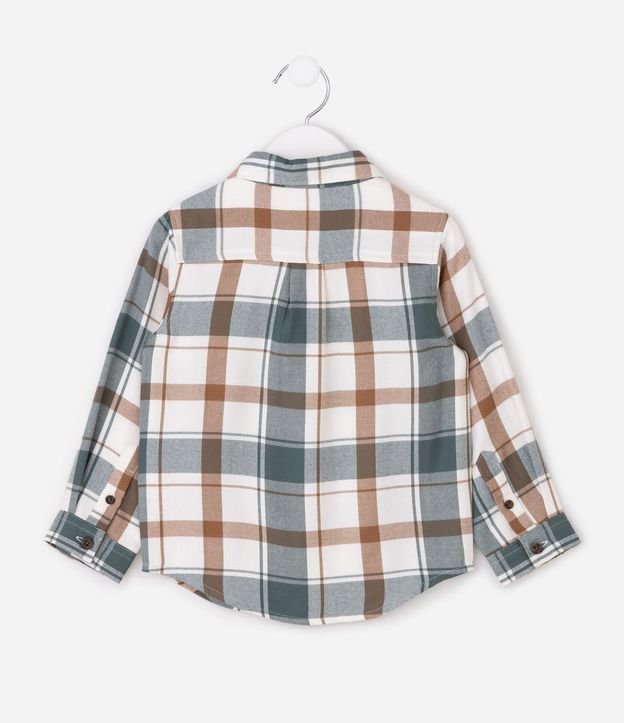 Camisa Infantil en Franela con Estampa de Cuadros – Talle 1 a 6 años 3