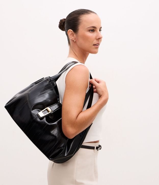 Bolsillo Shopper Grande en PU Texturizado 1