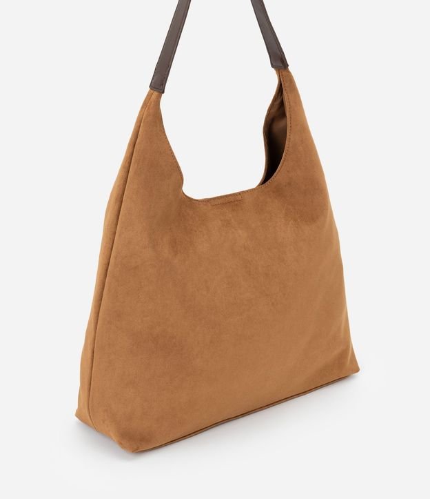 Cartera Hobo Grande en Gamuza con Asa Contrastante 2