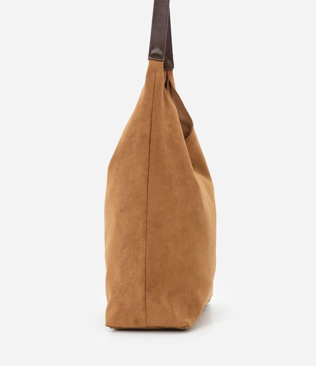 Cartera Hobo Grande en Gamuza con Asa Contrastante 3