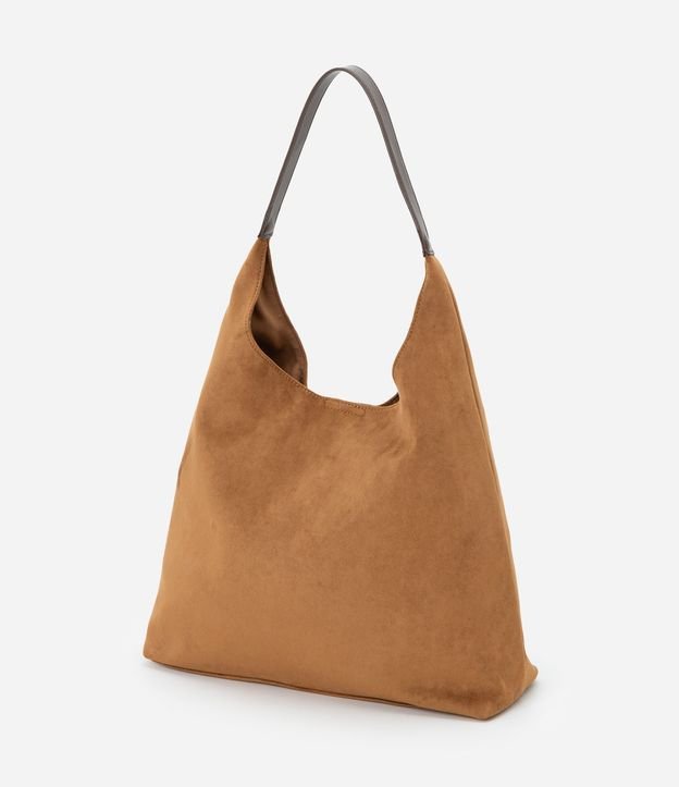 Cartera Hobo Grande en Gamuza con Asa Contrastante 6
