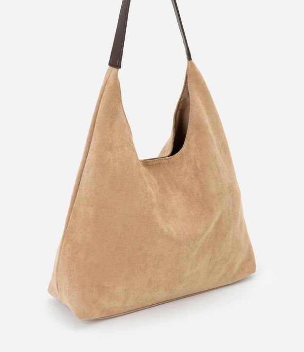 Cartera Hobo Grande en Gamuza con Asa Contrastante 2