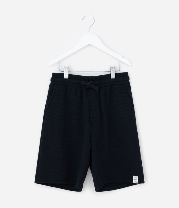 Bermuda Infantil con Textura Waffle - Talle 5 a 14 años 2