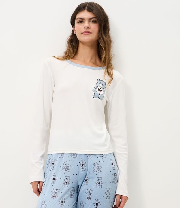 Blusa de Pijama en Rib con Estampa de Los Cariñositos